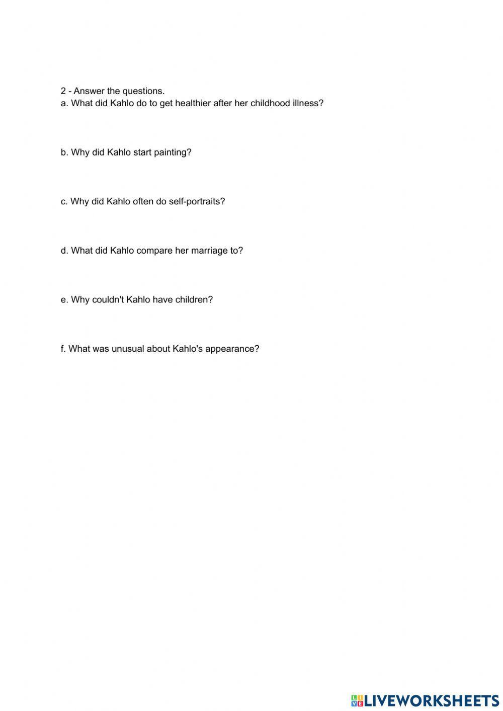 A life in paintings - Frida Kahlo story