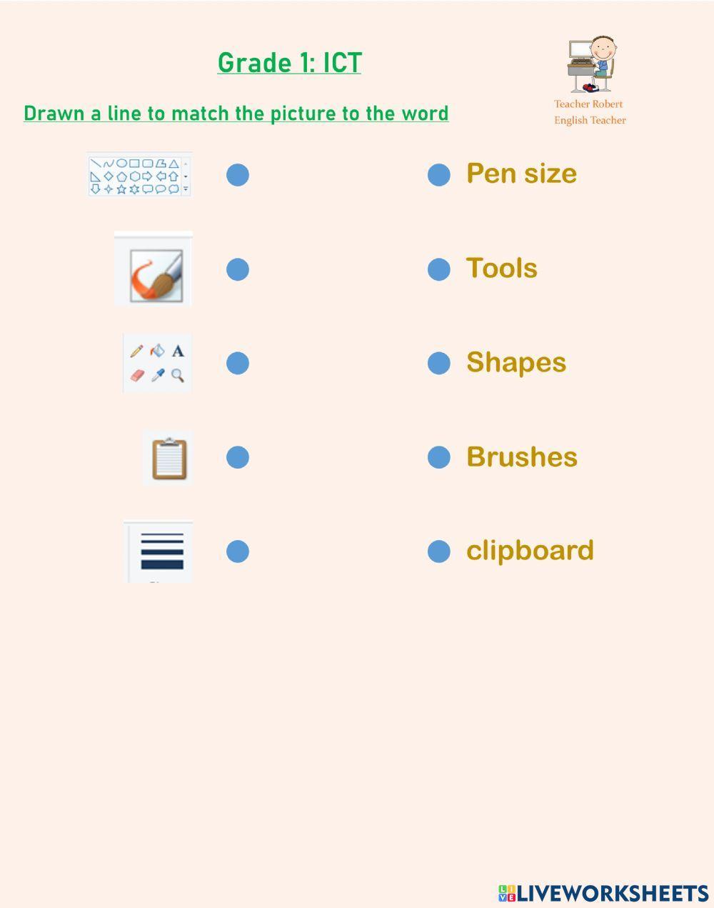 MS Paint Tools And Shapes Worksheet Live Worksheets, 47 OFF