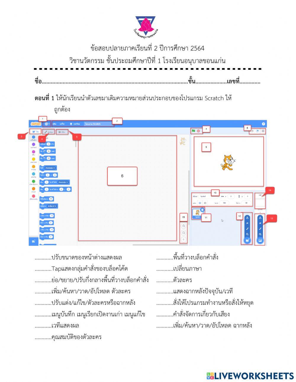 ข้อสอบปลายภาควิชานวัตกรรม