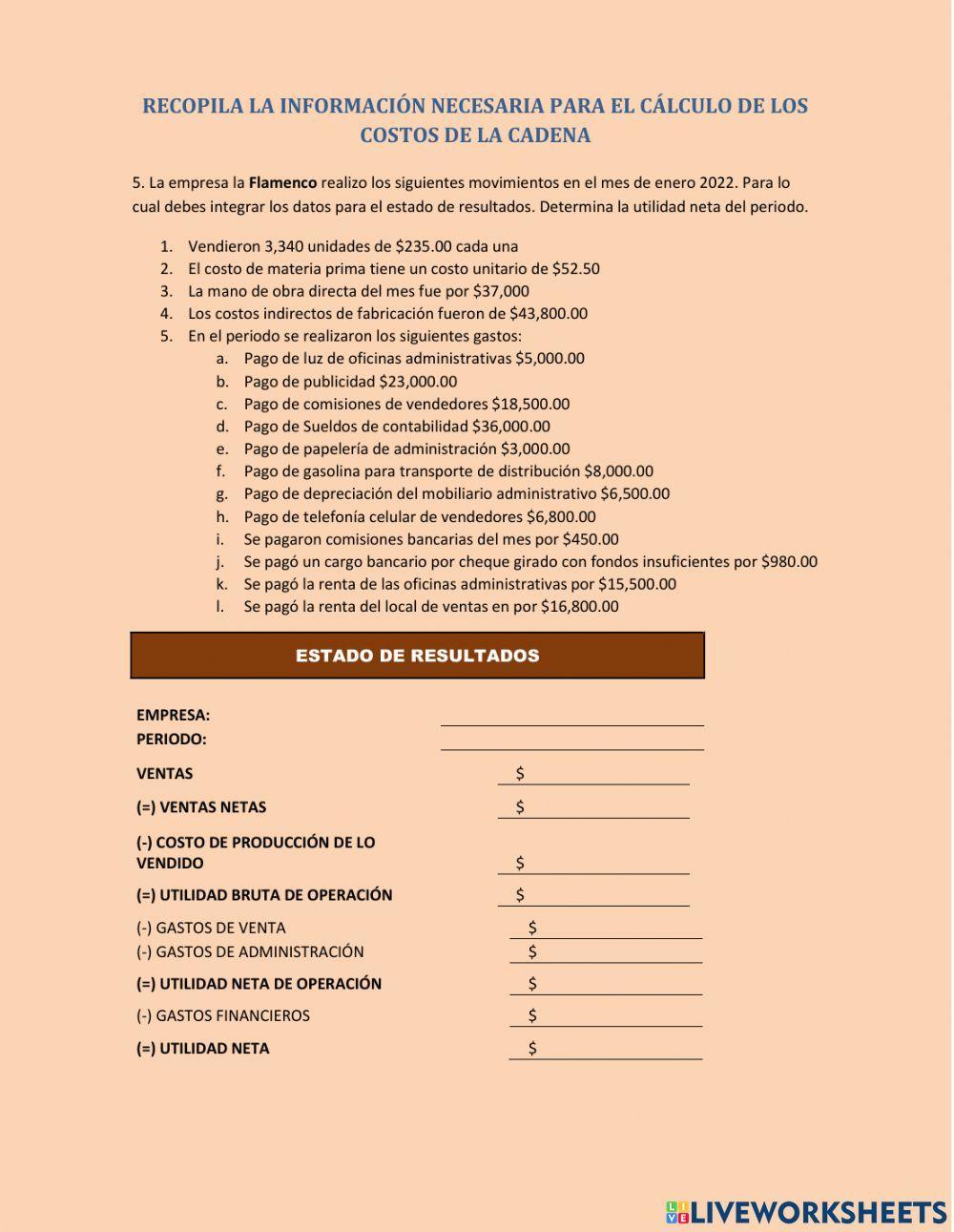 Estado de resultados
