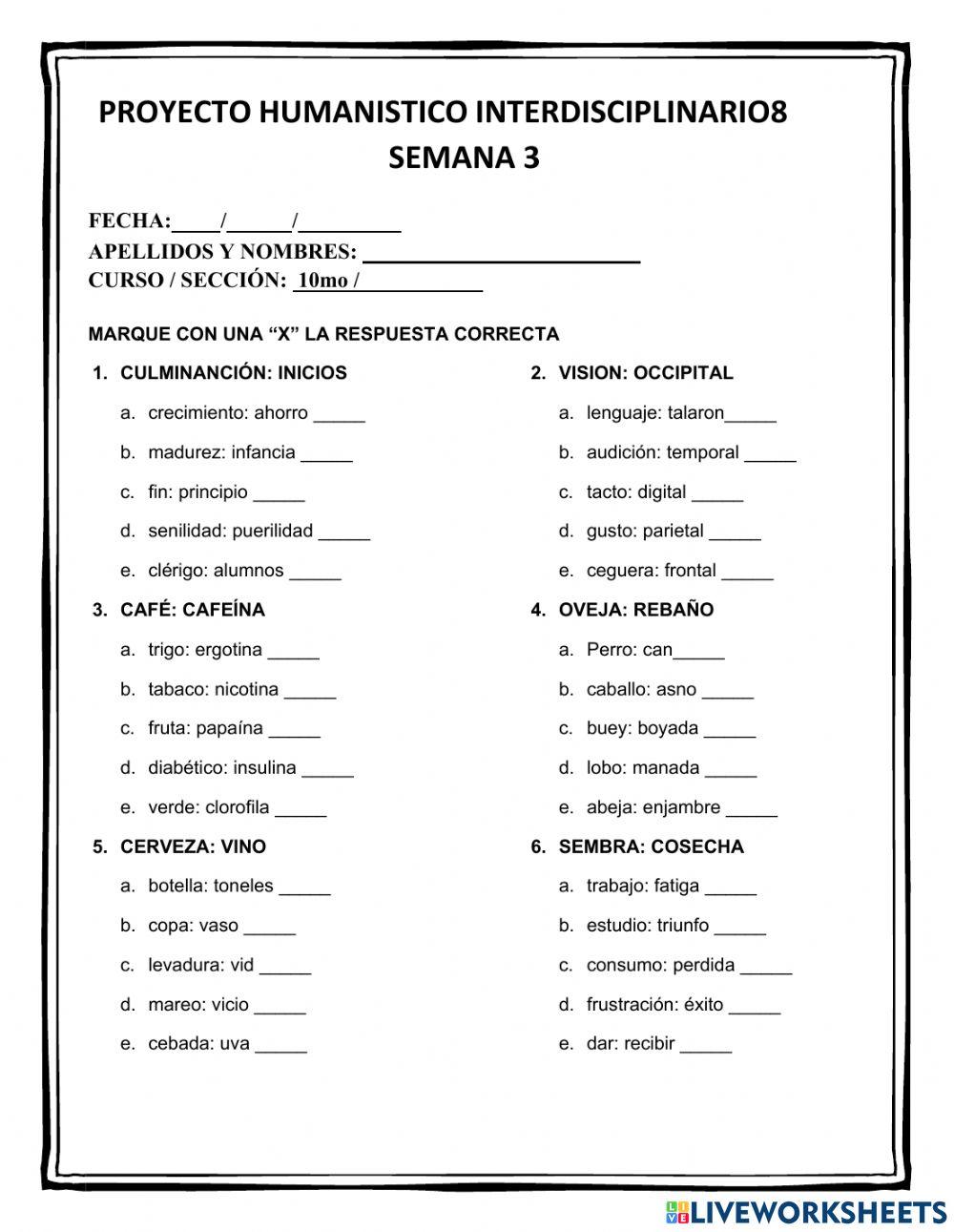 Proyecto humanistico interdisciplinario 8 semana 3