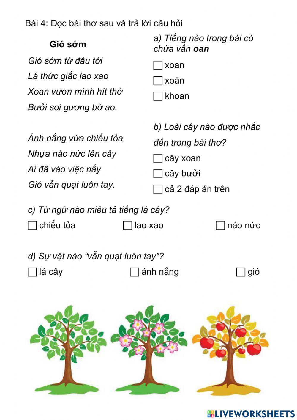 Phiếu bài tập tuần 23