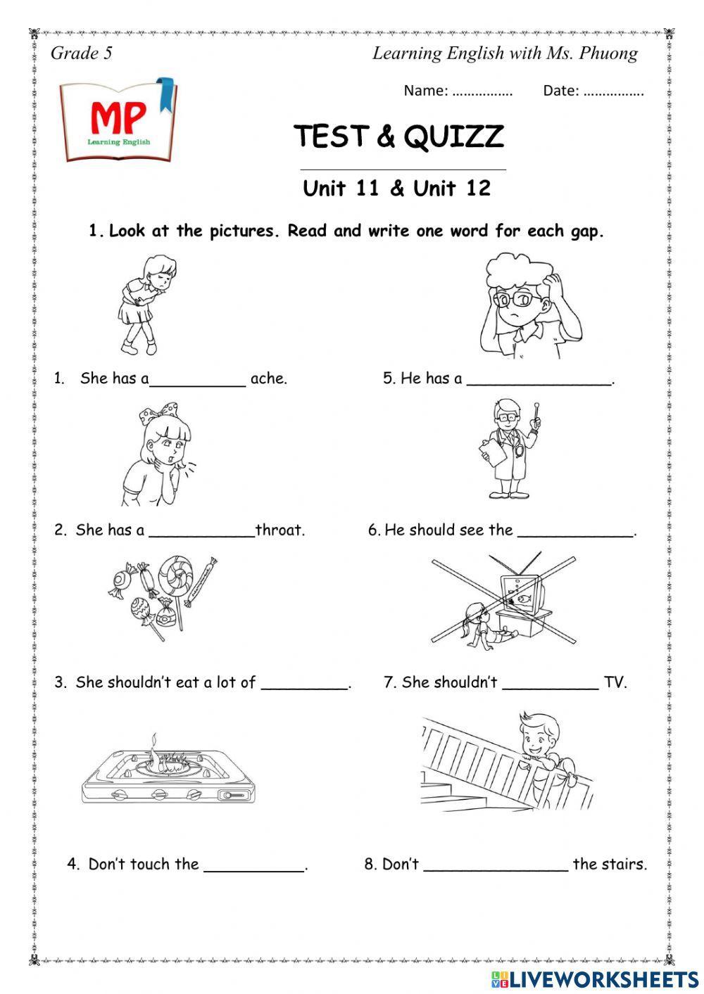 English 5 - Unit 11-12