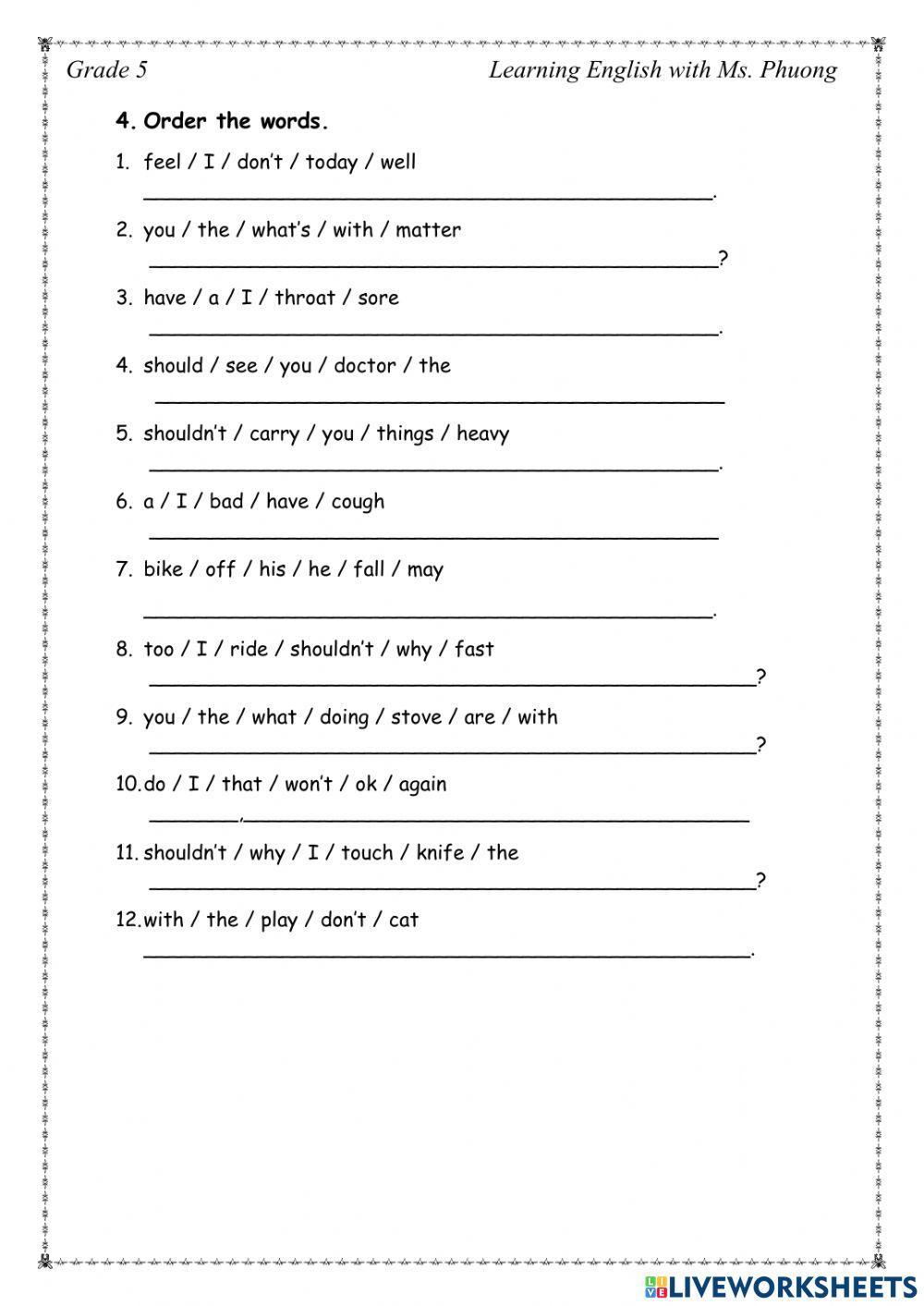 English 5 - Unit 11-12