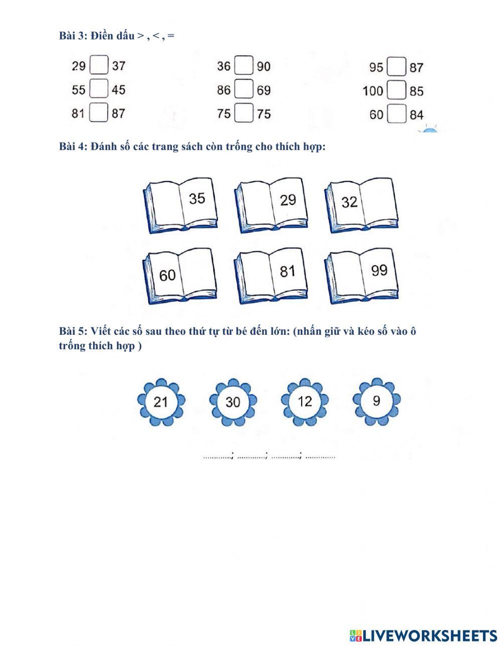 Phiếu ôn tập cuối tuần 23 - Toán