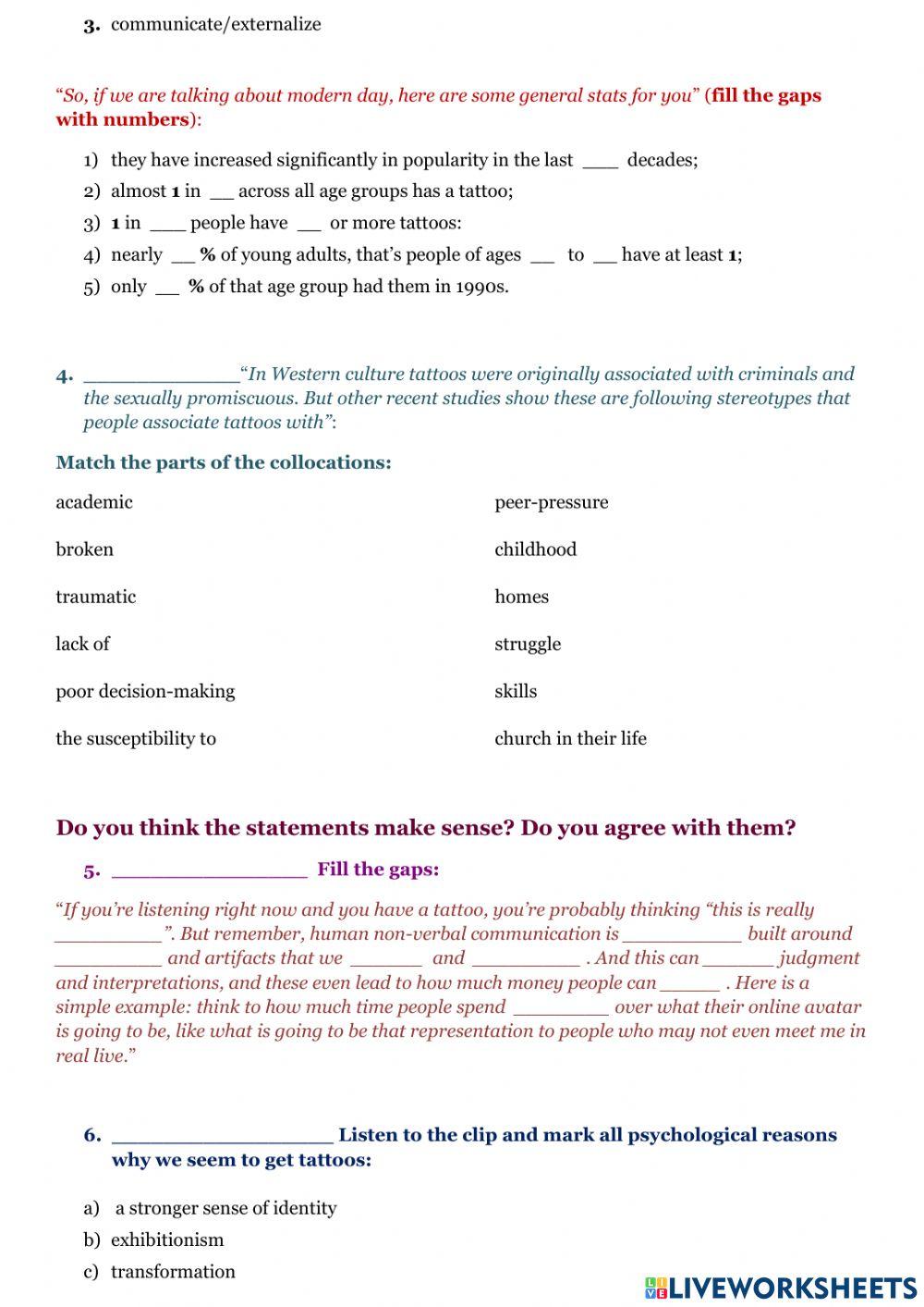 The Psychology of tattoo. Adult-sensitive stuff