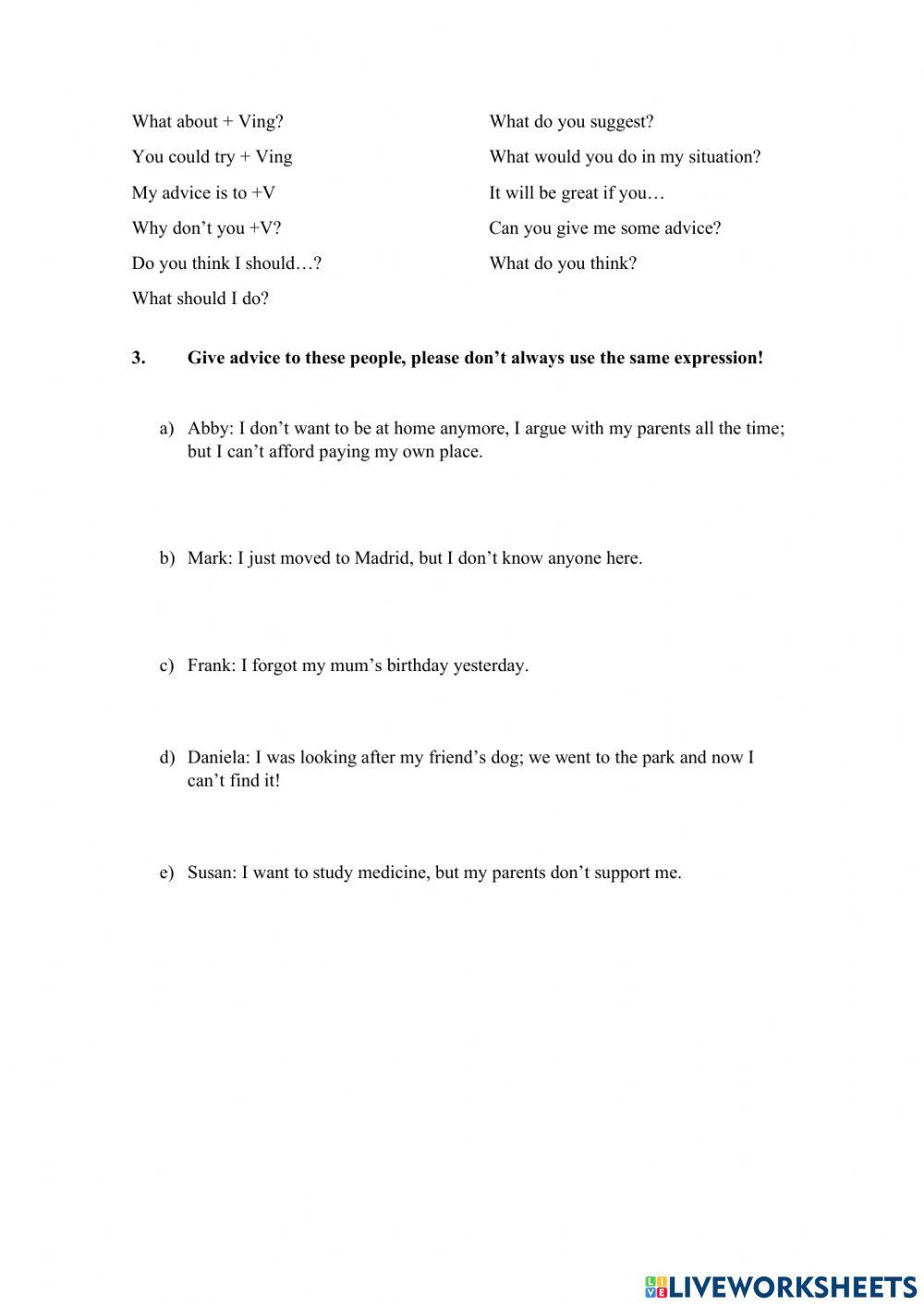 Do you need some advice?