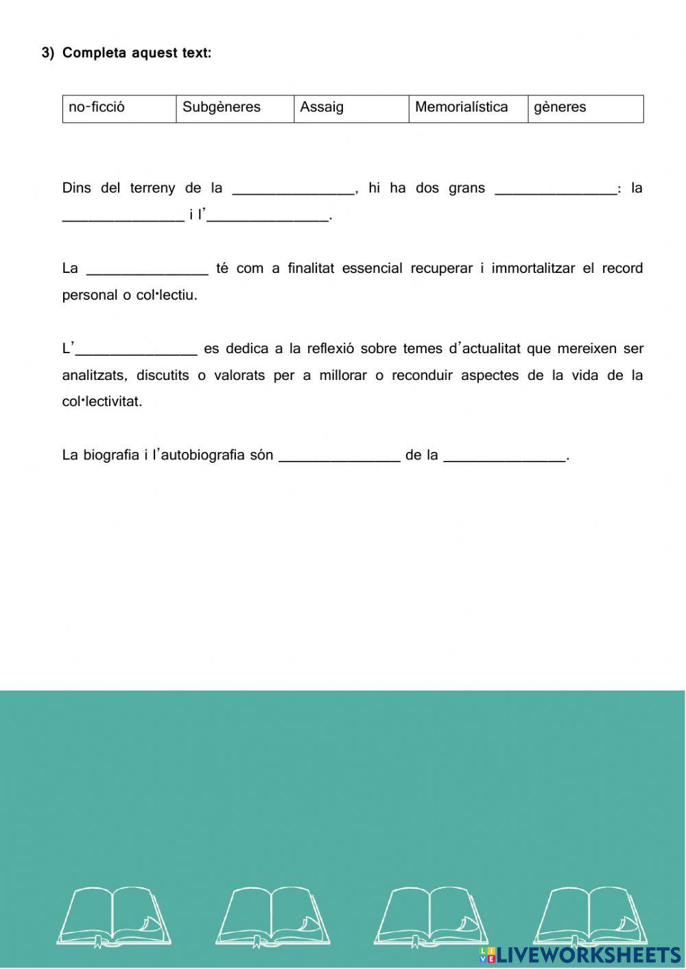 Exercicis narrativa i poesia