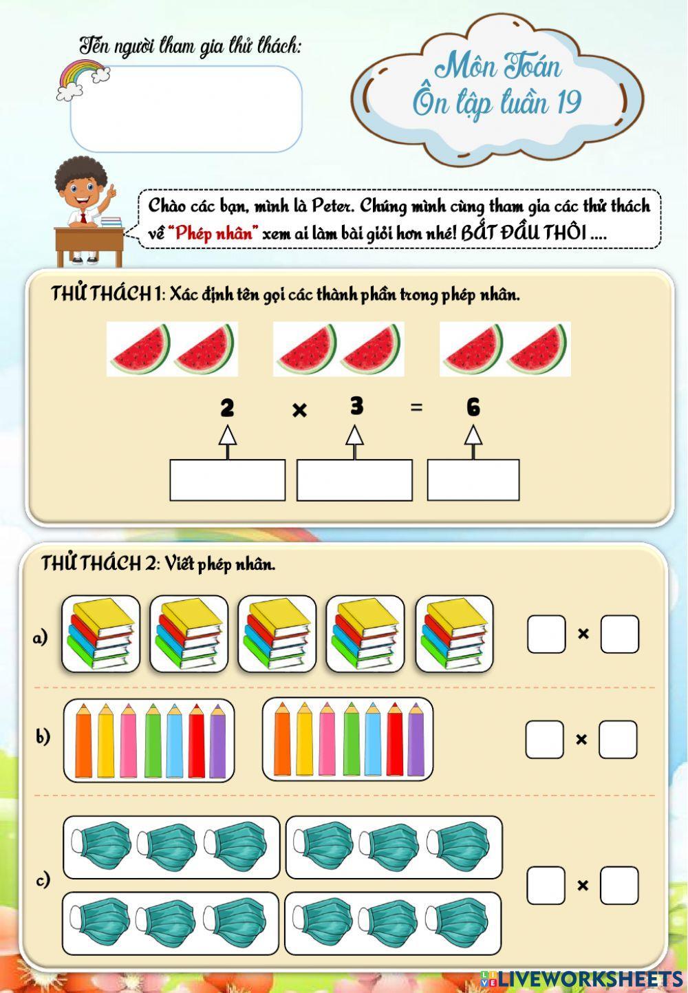 Lớp 2 - Toán - Tuần 19