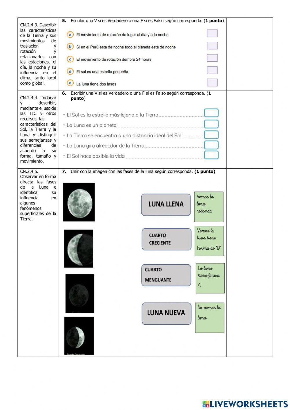Examen quimestral ciencias naturales