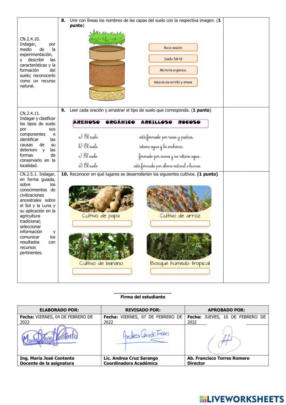 Examen quimestral ciencias naturales