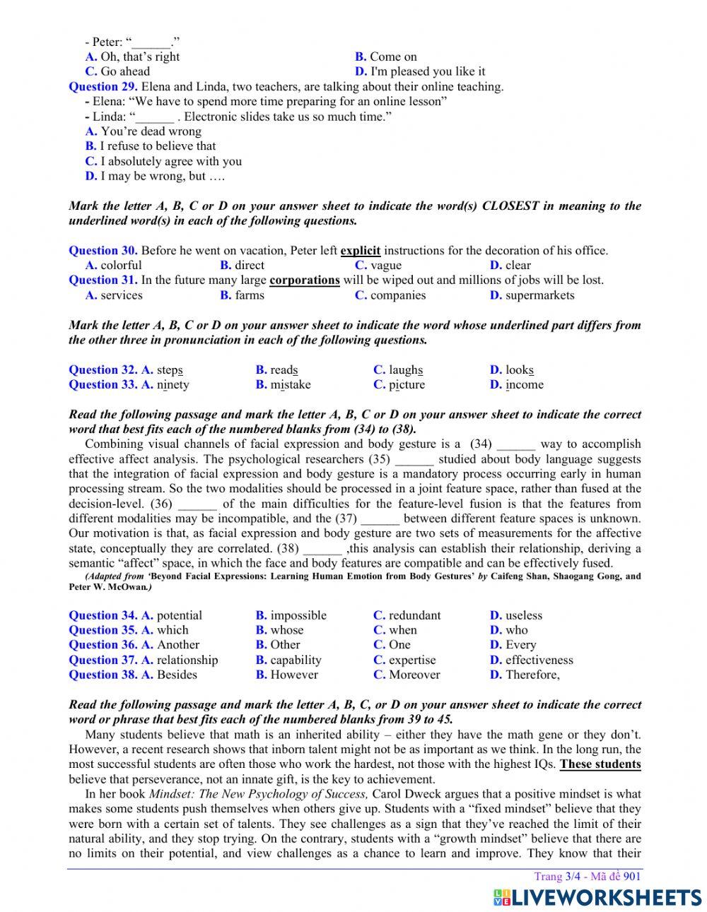Đề đại học luyện tập số 2
