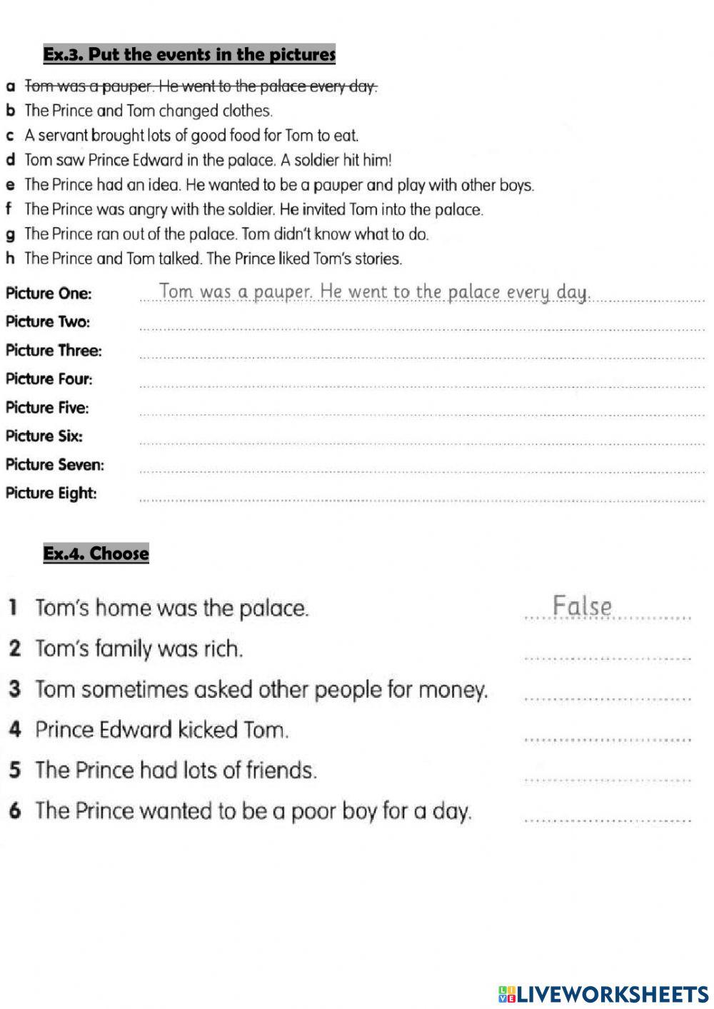 The Prince and The Pauper - FH4 Reading File