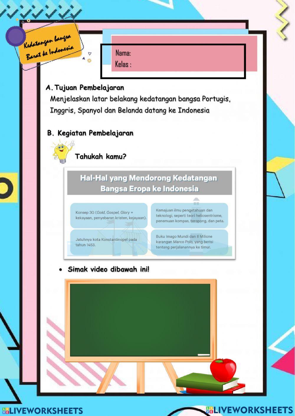 Kedatangan bangsa barat ke indonesia