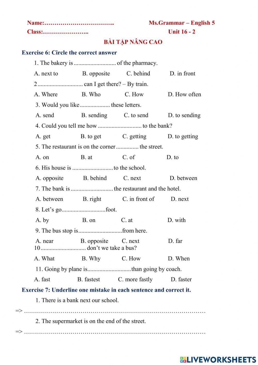 G5 Ms.Grammar Unit 16 Advanced