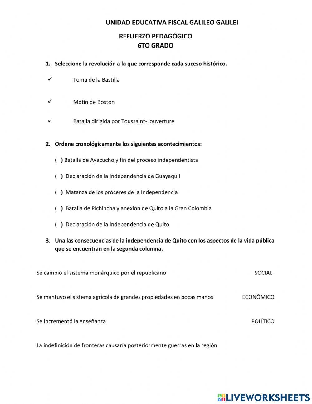 Refuerzo estudios sociales