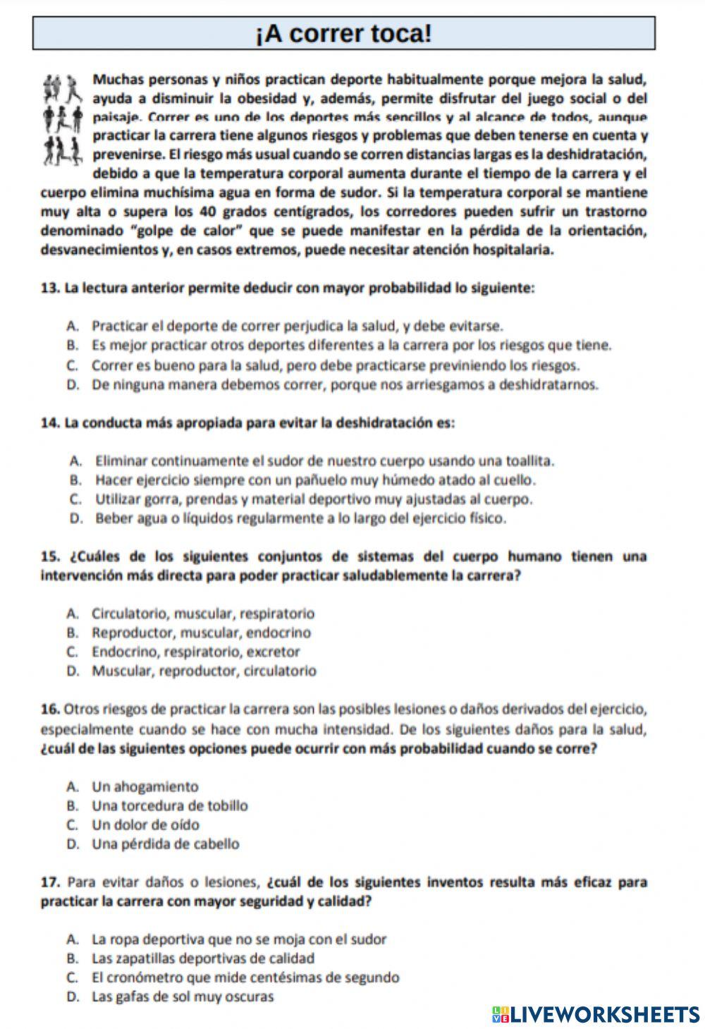 Prueba CAM 6º 2: Competencias básicas ciencias y tecnología 13-17