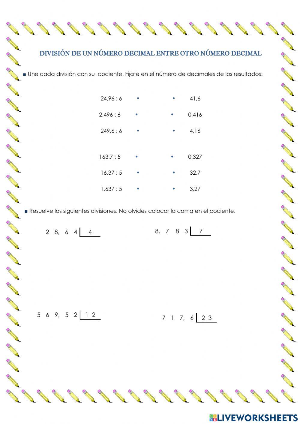CiberCaixa ** Centro Cívico Os Mallos ** (A Coruña): Divisiones con  decimales, image size:1000x1413