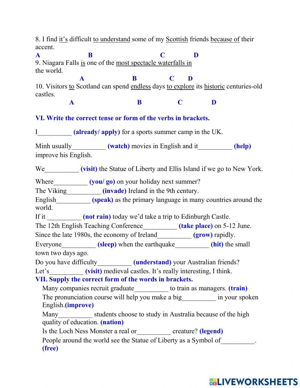 English speaking countries