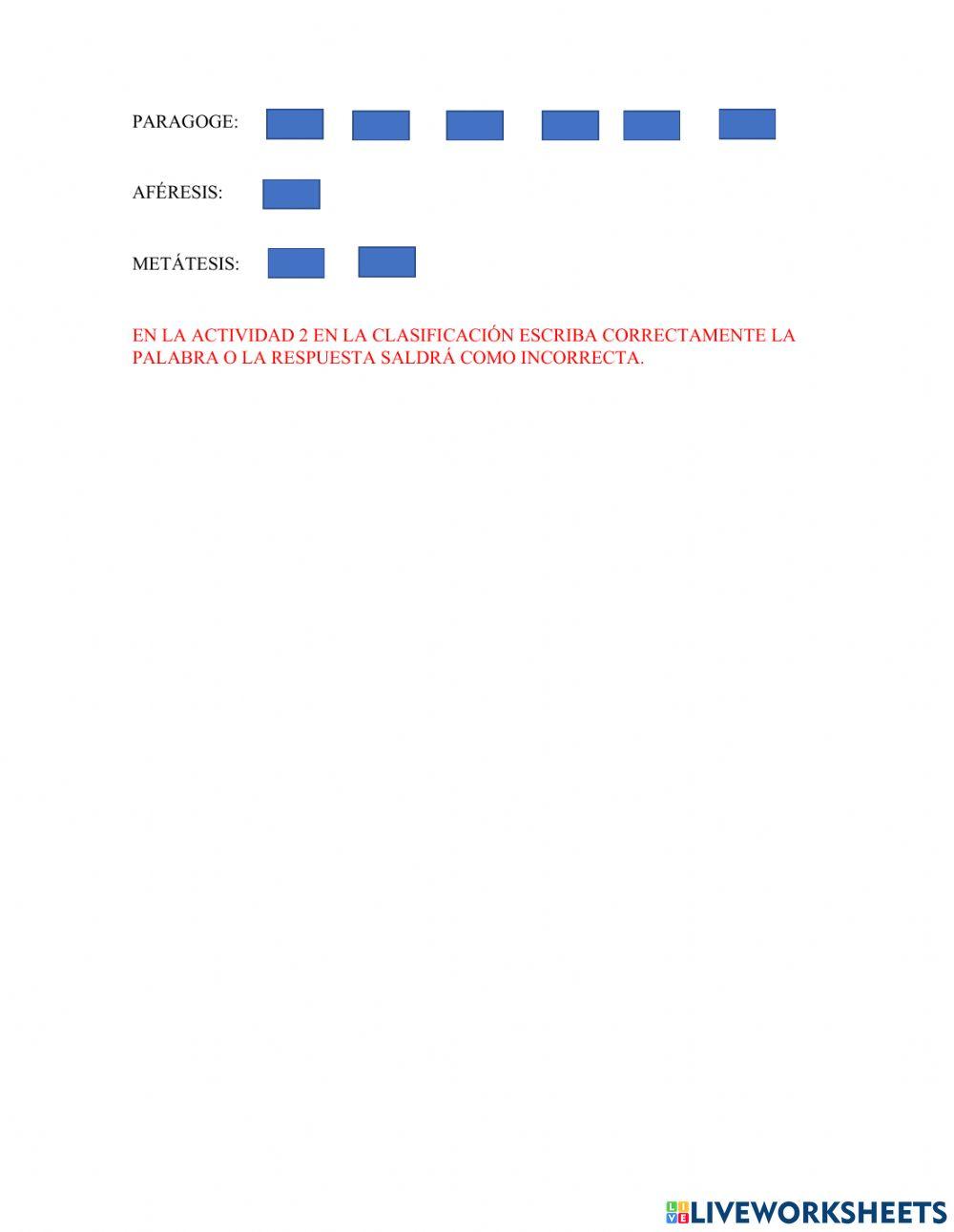 LECCIÓN DE METAPLASMOS