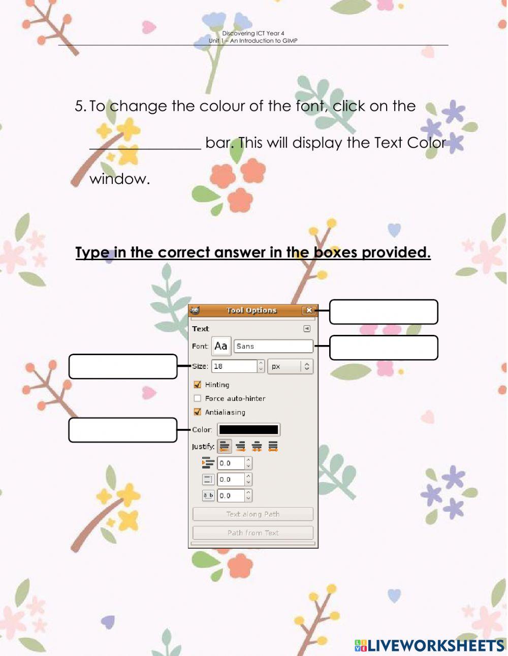 Adding text to your image in GIMP