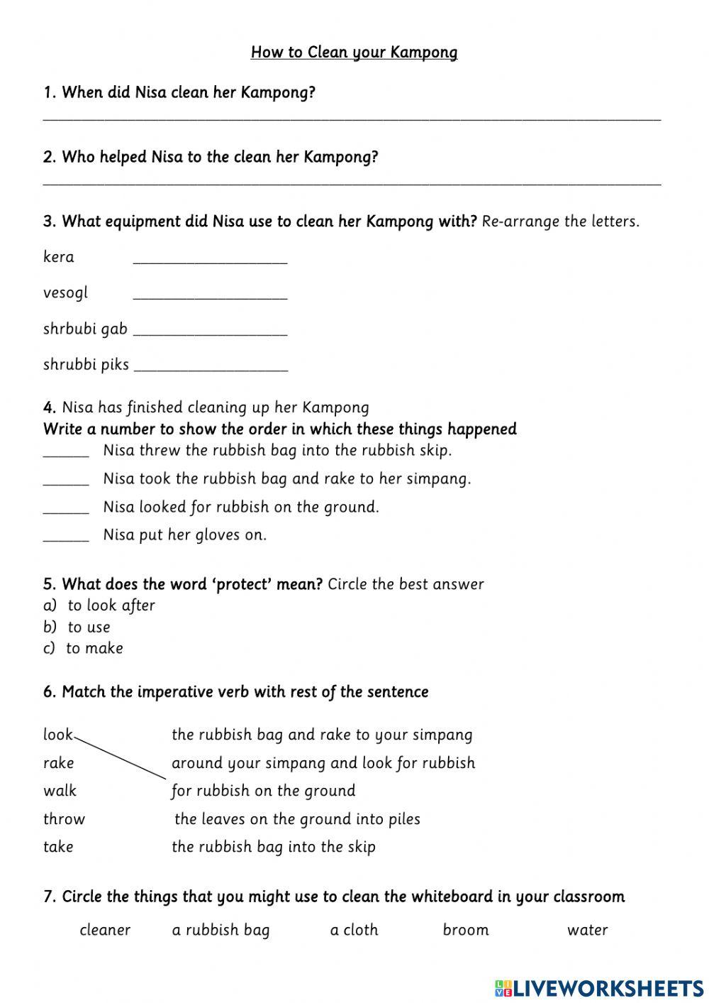 4.1.7 How to clean your kampong