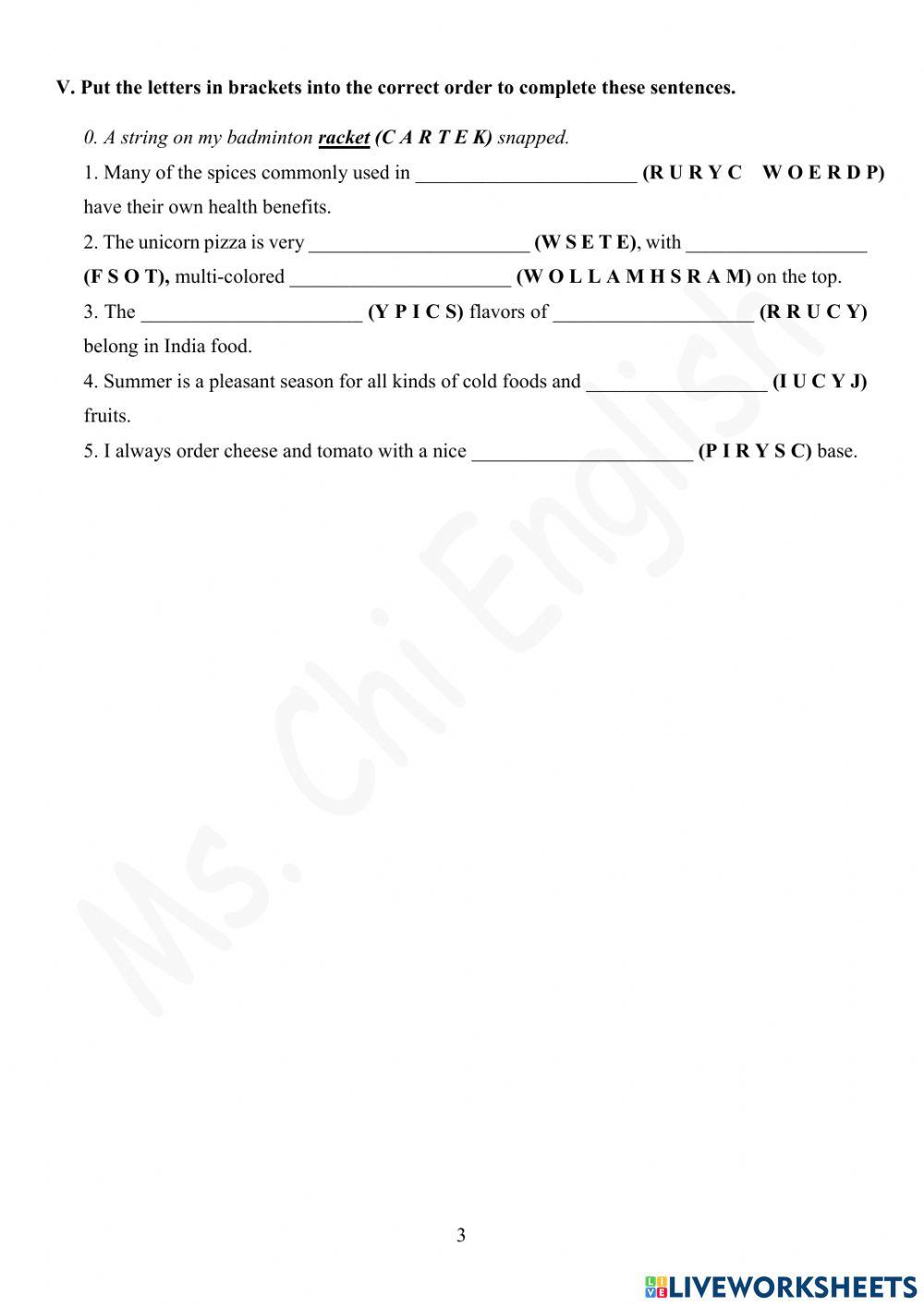 28.02.22- Gold A2+ U7: Vocab Revision