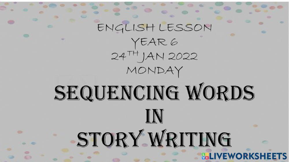Sequence words note