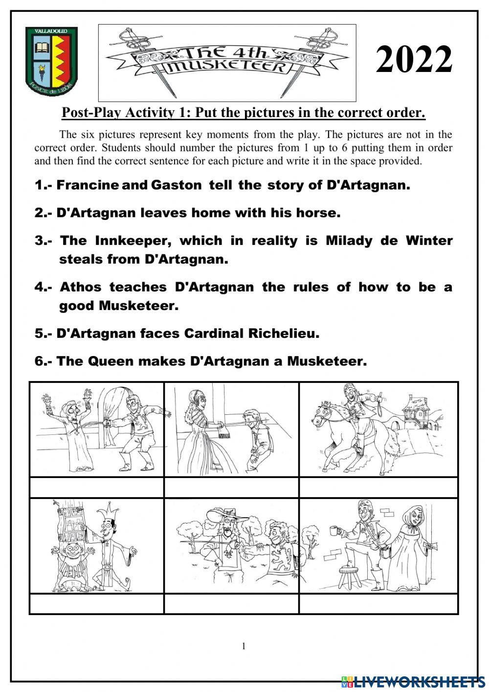 THE 4th MUSKETEERS POST-PLAY forum theatre