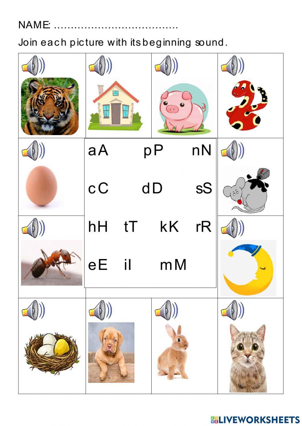 Initial Sounds. Phonics. Groups1 and 2