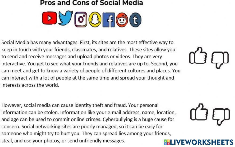 Social Media pros cons