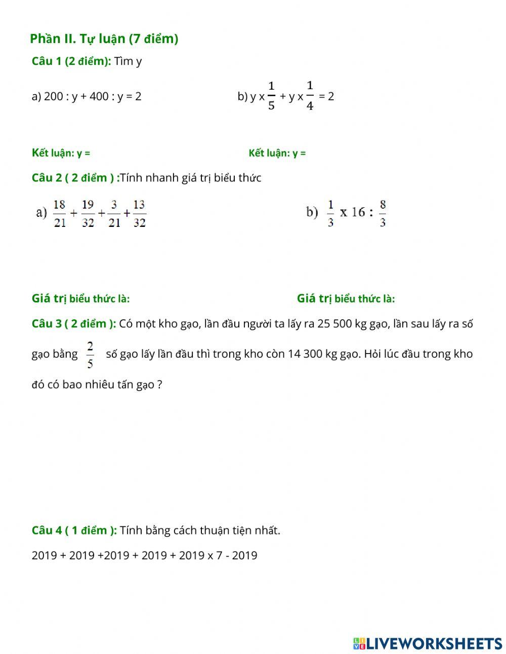 Ôn tập giữa kì 2