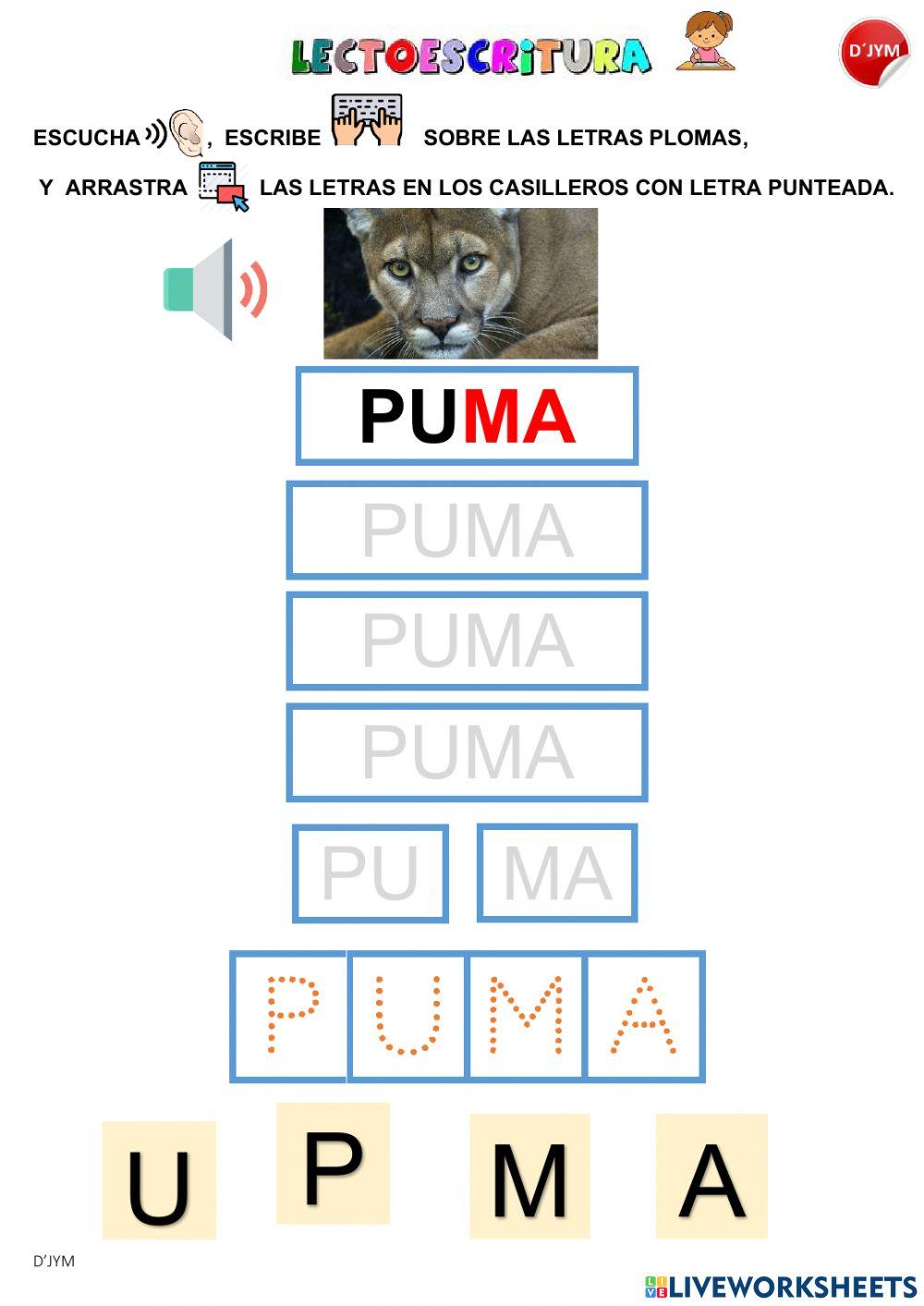 Lectoescritura M - P