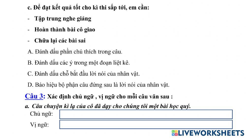 Luyện từ và câu