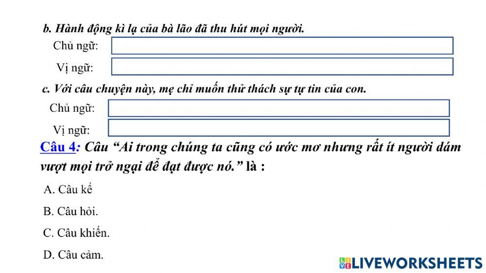Luyện từ và câu