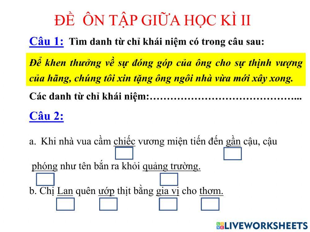 Luyện từ và câu