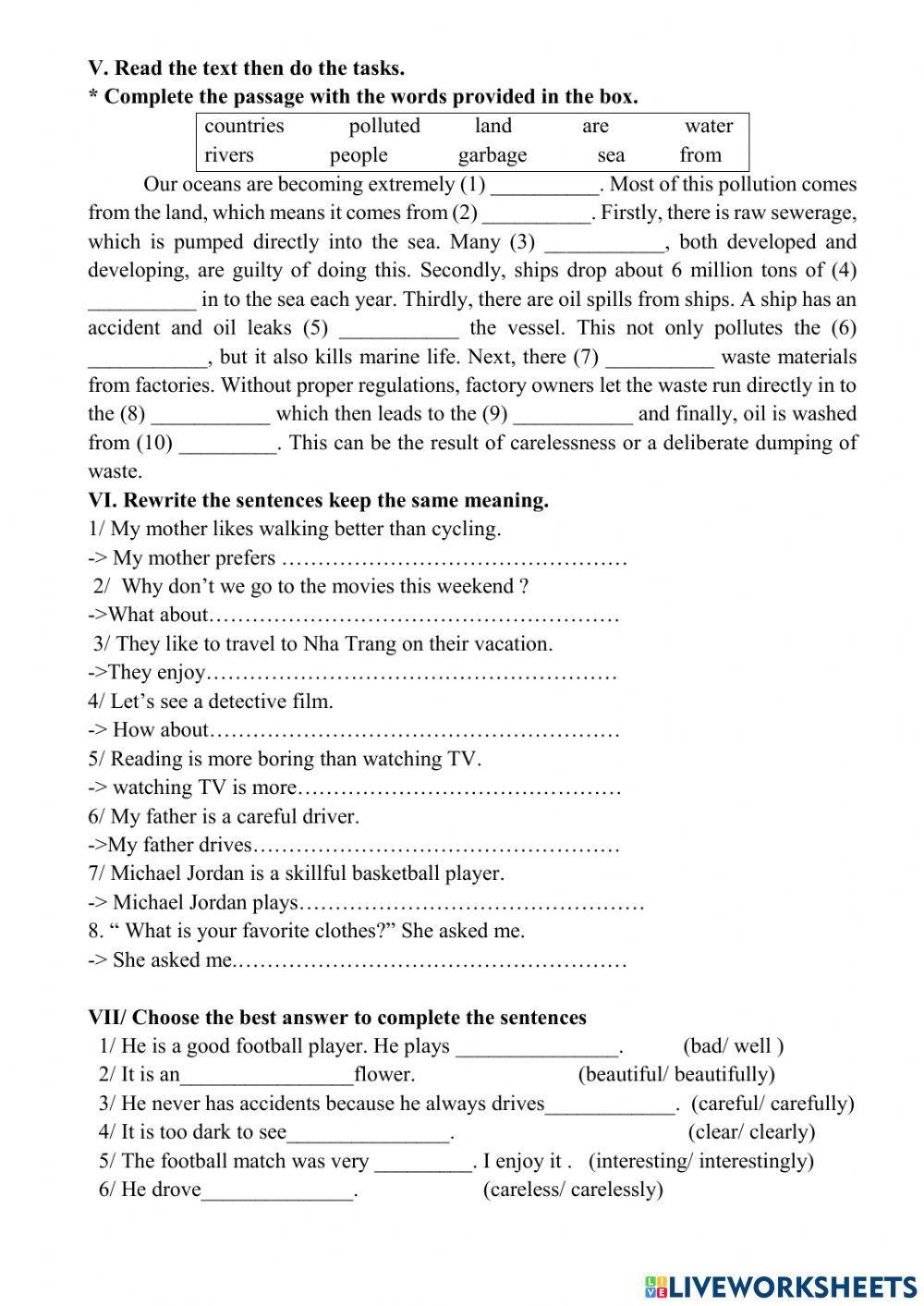 Đề ôn thi giữa kỳ 2 tiếng anh 9 3