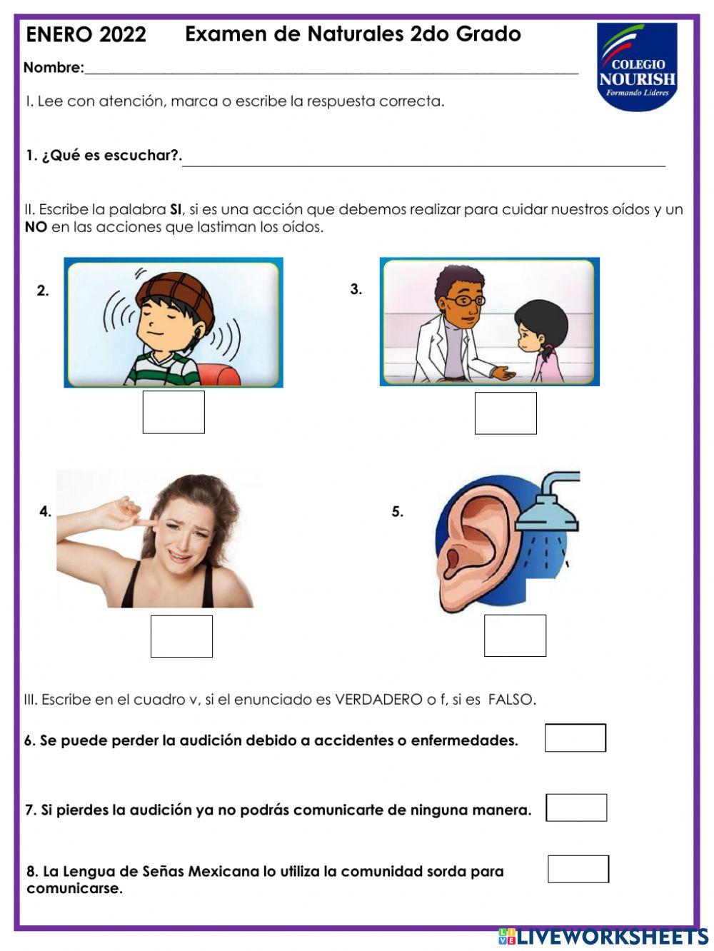 Examen de naturales