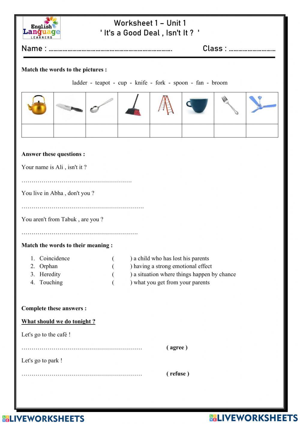 Super goal 6 unit 1 Revision