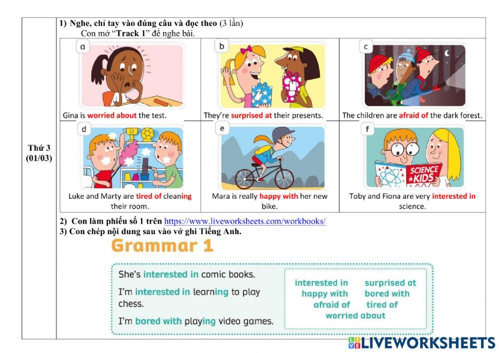 Phiếu giao bài tuần 30