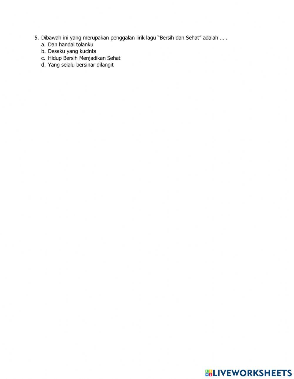 UH SBdP Kelas 6 Tema 8 Subtema 1