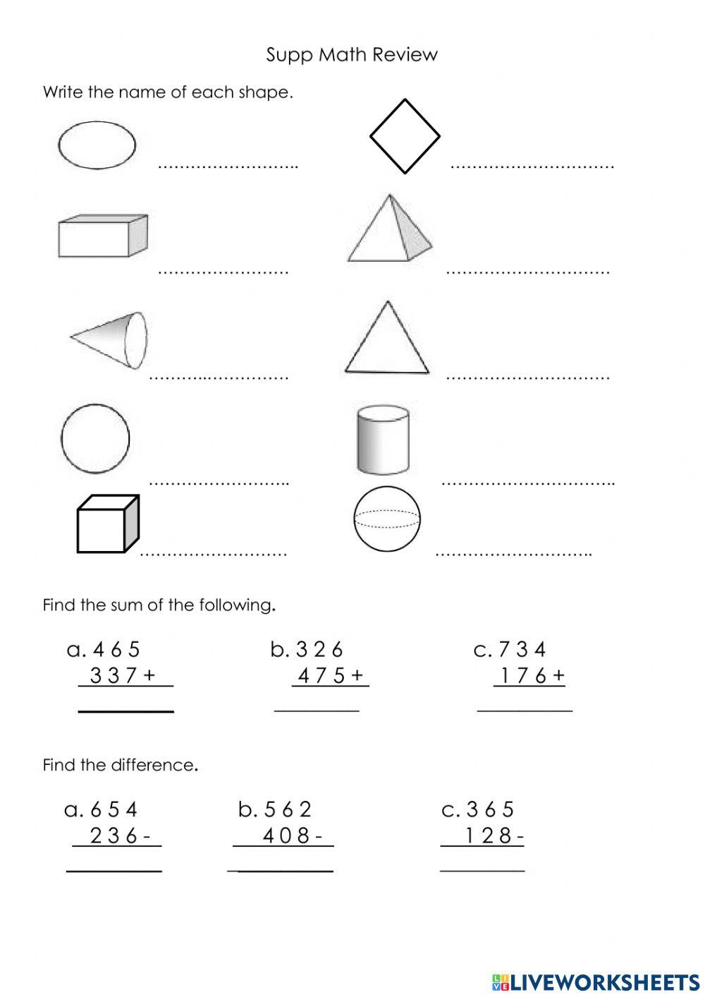 Math 2 Activity