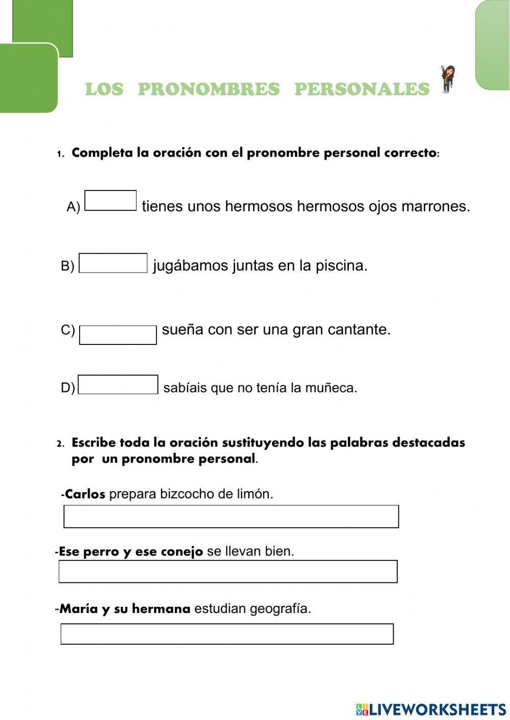 Los pronombres personales