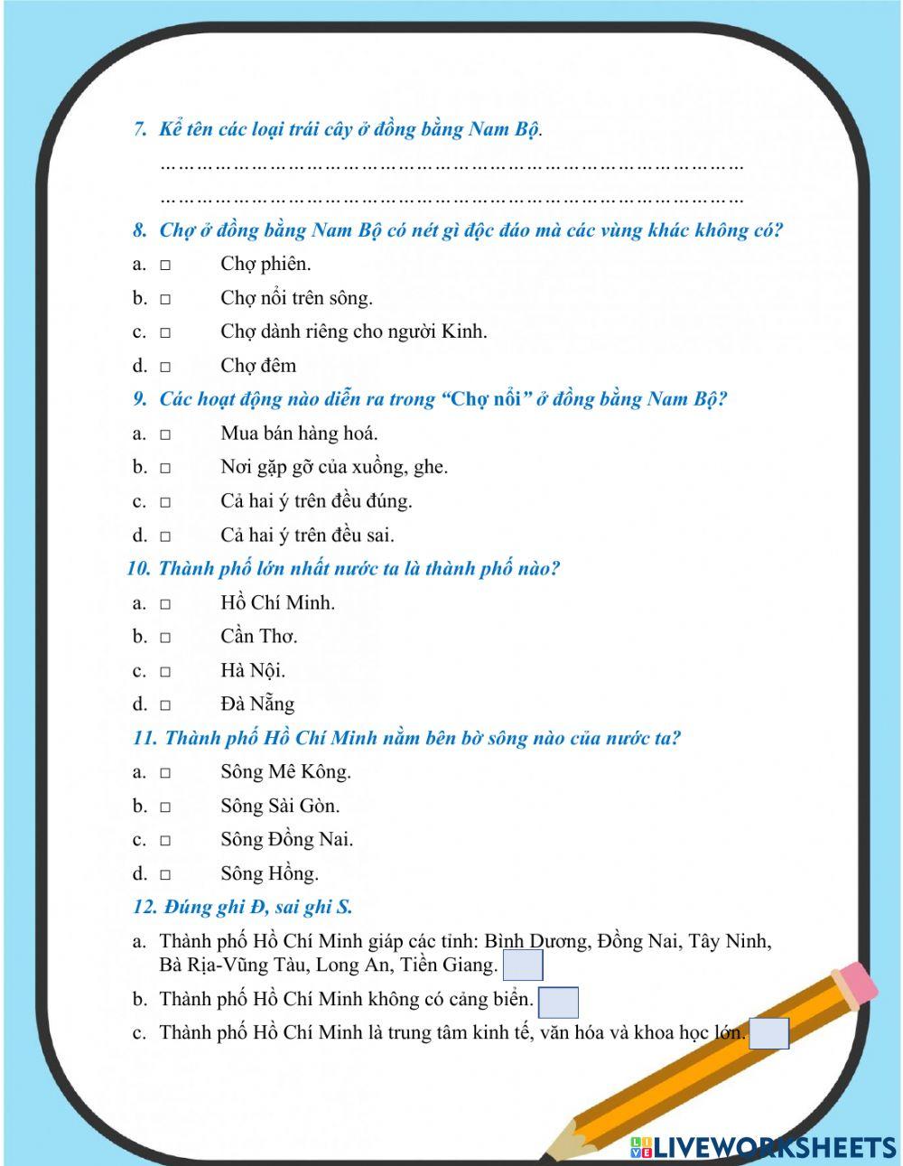 Ôn tập địa lí