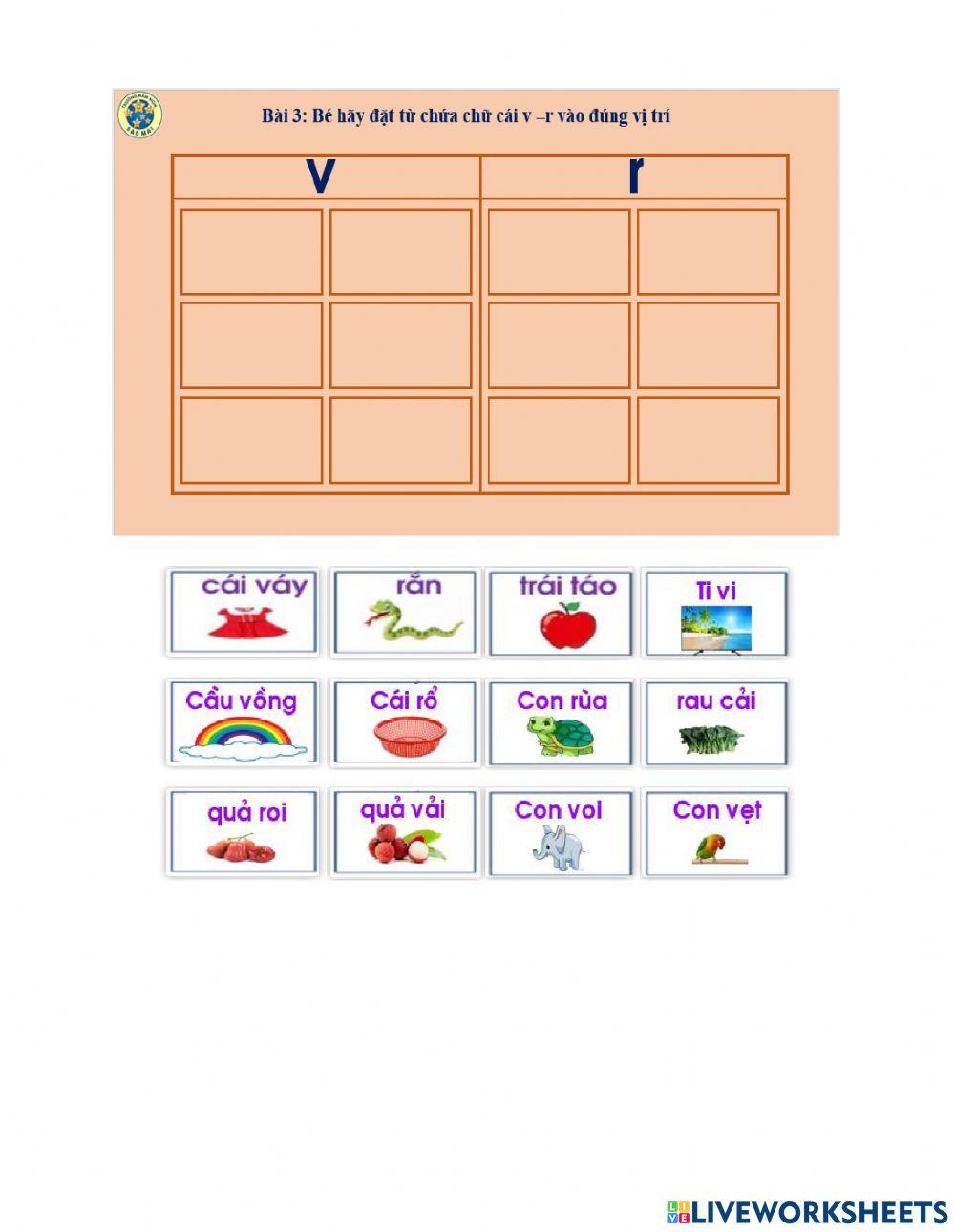 Làm quen chữ cái
