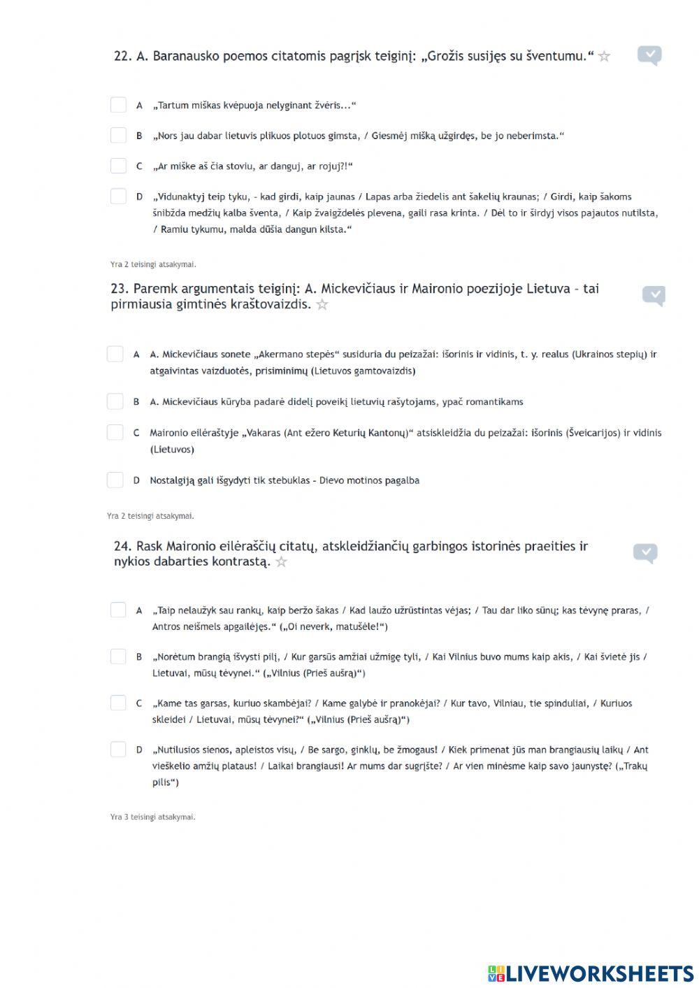 Apibendrinu XIX a. literatūrą