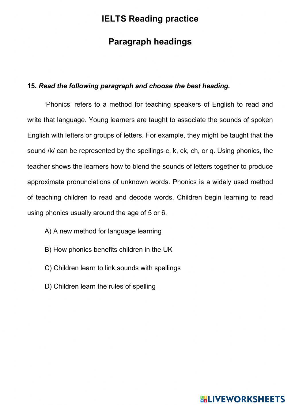 Paragraph Heading 15