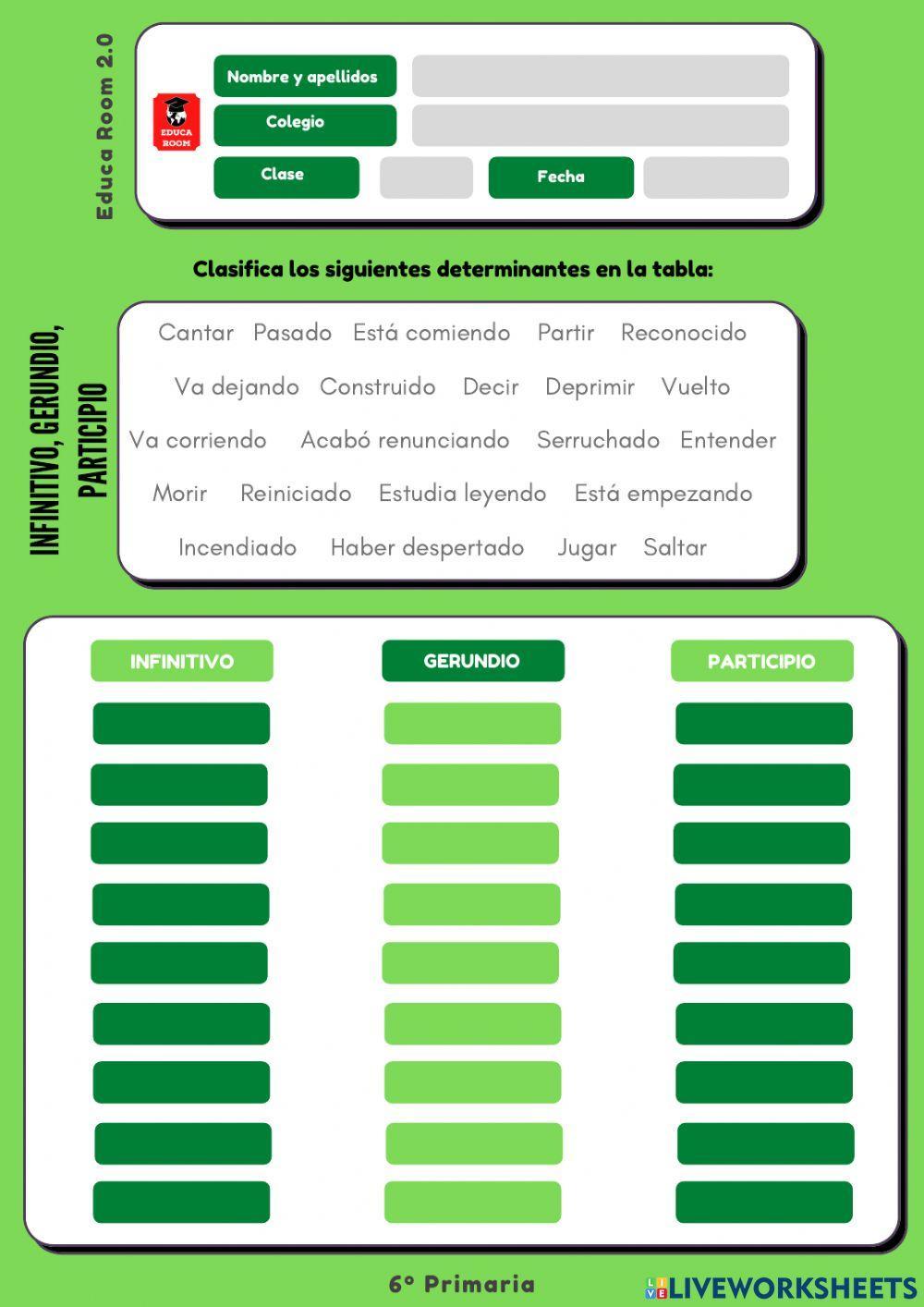 6º ud7 infinitivo lengua