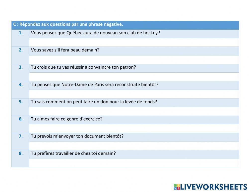 Les questions fermées