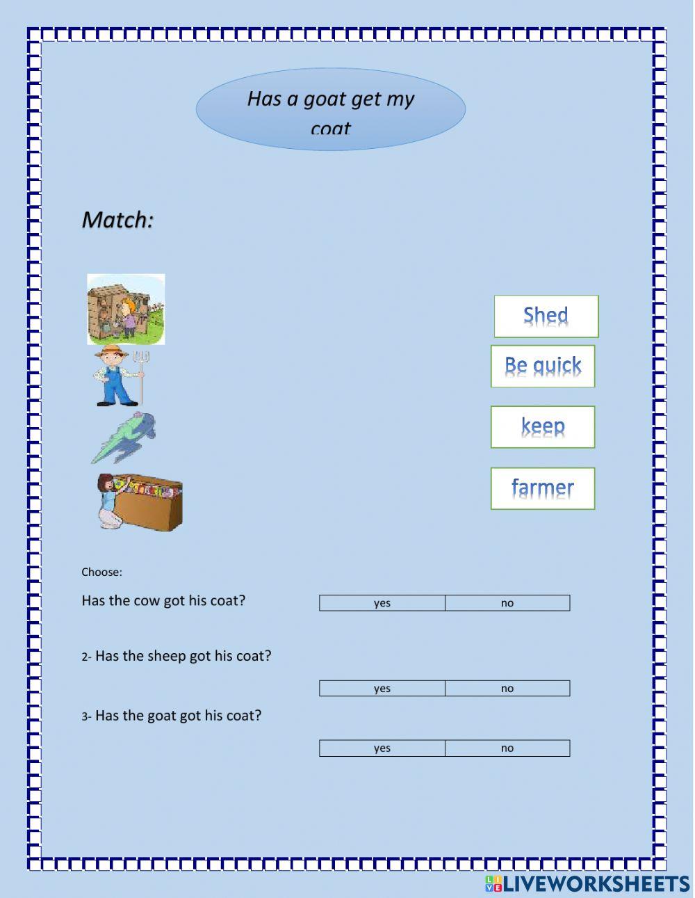 Has a goat got my coat